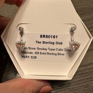 The Sterling Club Smokey Topaz Earrings